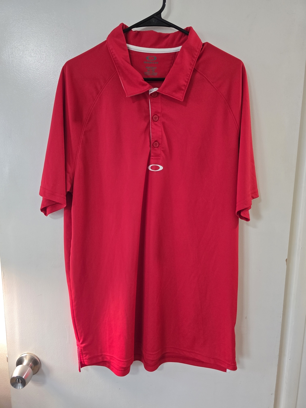Oakley Men’s XL Red Golf Polo Performance Athletic Shirt Short Sleeve